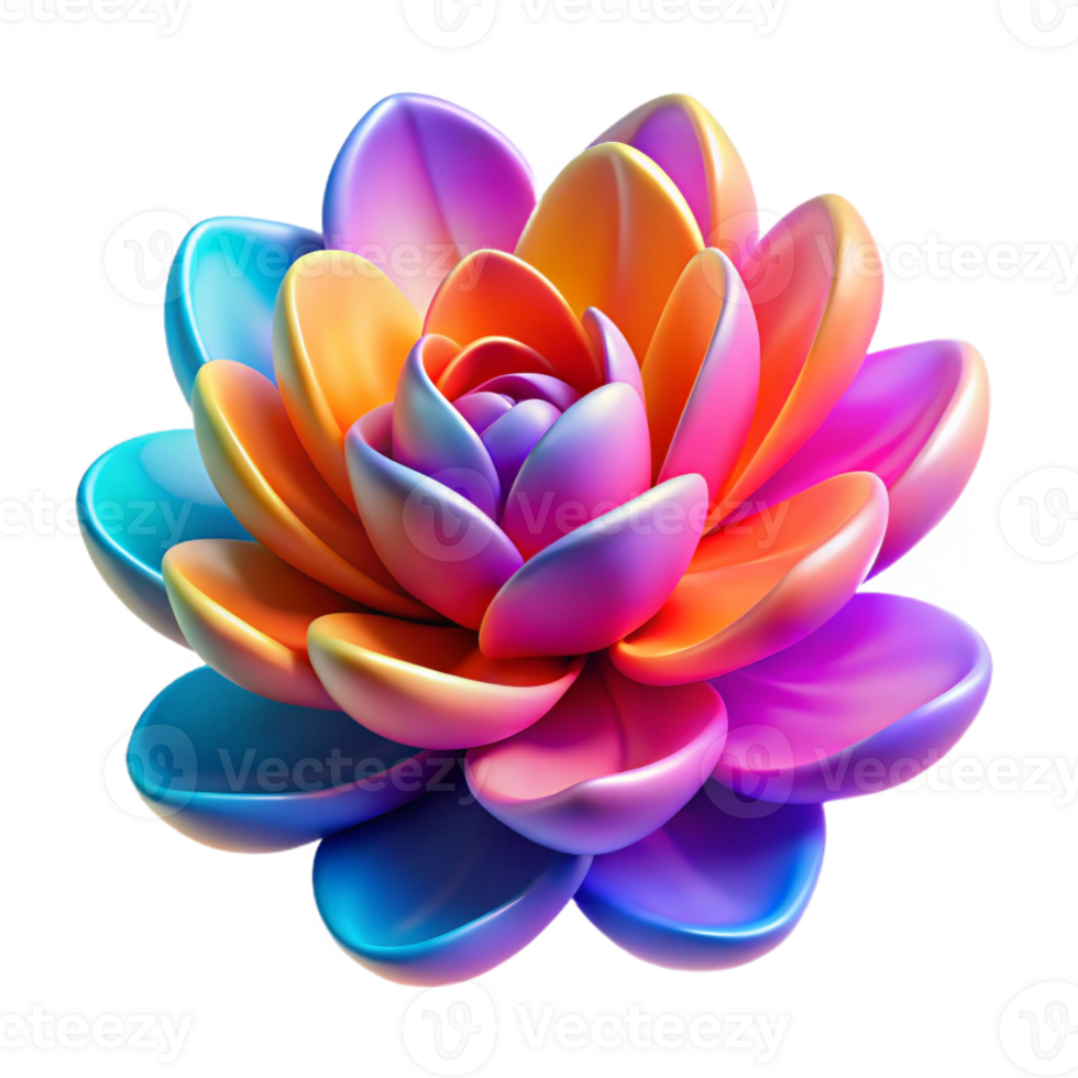 serene creative A vibrant, abstract representation of a blooming flower, with bold colors and flowing lines. Soft, diffused lighting exclusive png