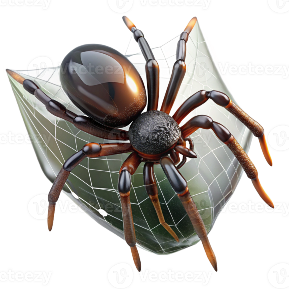 stunning rustic A tiny, intricate spider spinning a web glistening with dew drops, early morning light, macro photography, intricate details. Nature documentary style detailed png