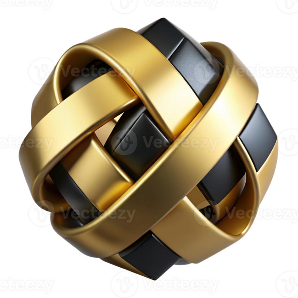 beautiful minimalist Geometric patterns of brushed gold and matte black, intersecting and overlapping, dramatic side lighting, minimalist style premium png