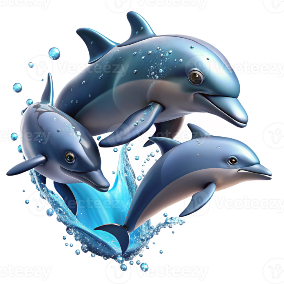 extraordinary vintage A group of dolphins leaping out of the ocean, sparkling water droplets, dynamic pose, marine life photography style exclusive png