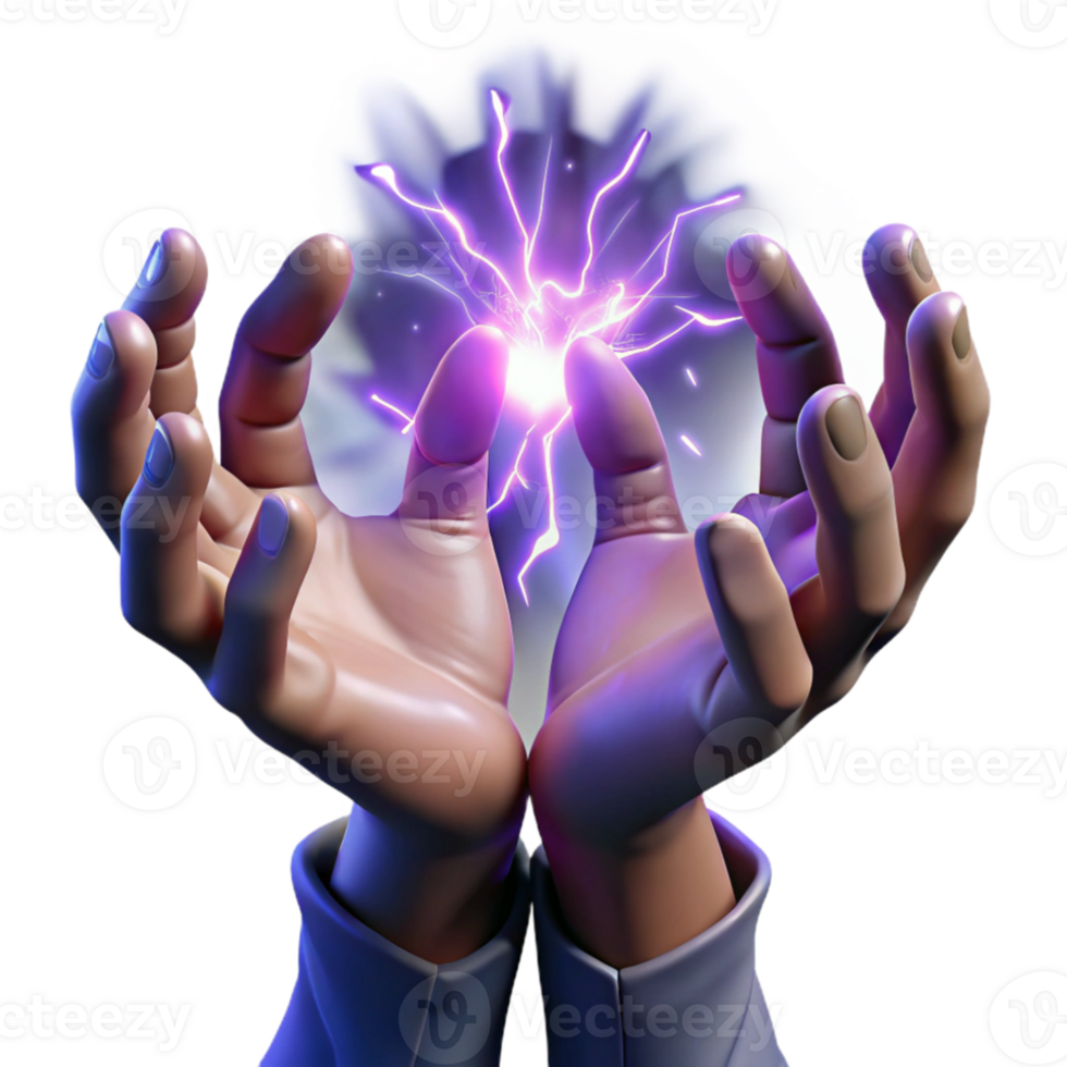vibrant modern A powerful psychic projecting energy waves from their hands, illuminated by the intense glow of their psychic power. Style fantasy art exclusive png