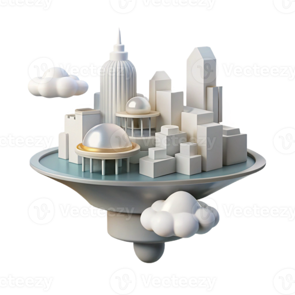 vibrant rustic Cloud city, floating platforms, gleaming white architecture, soft diffused lighting, utopian atmosphere detailed png