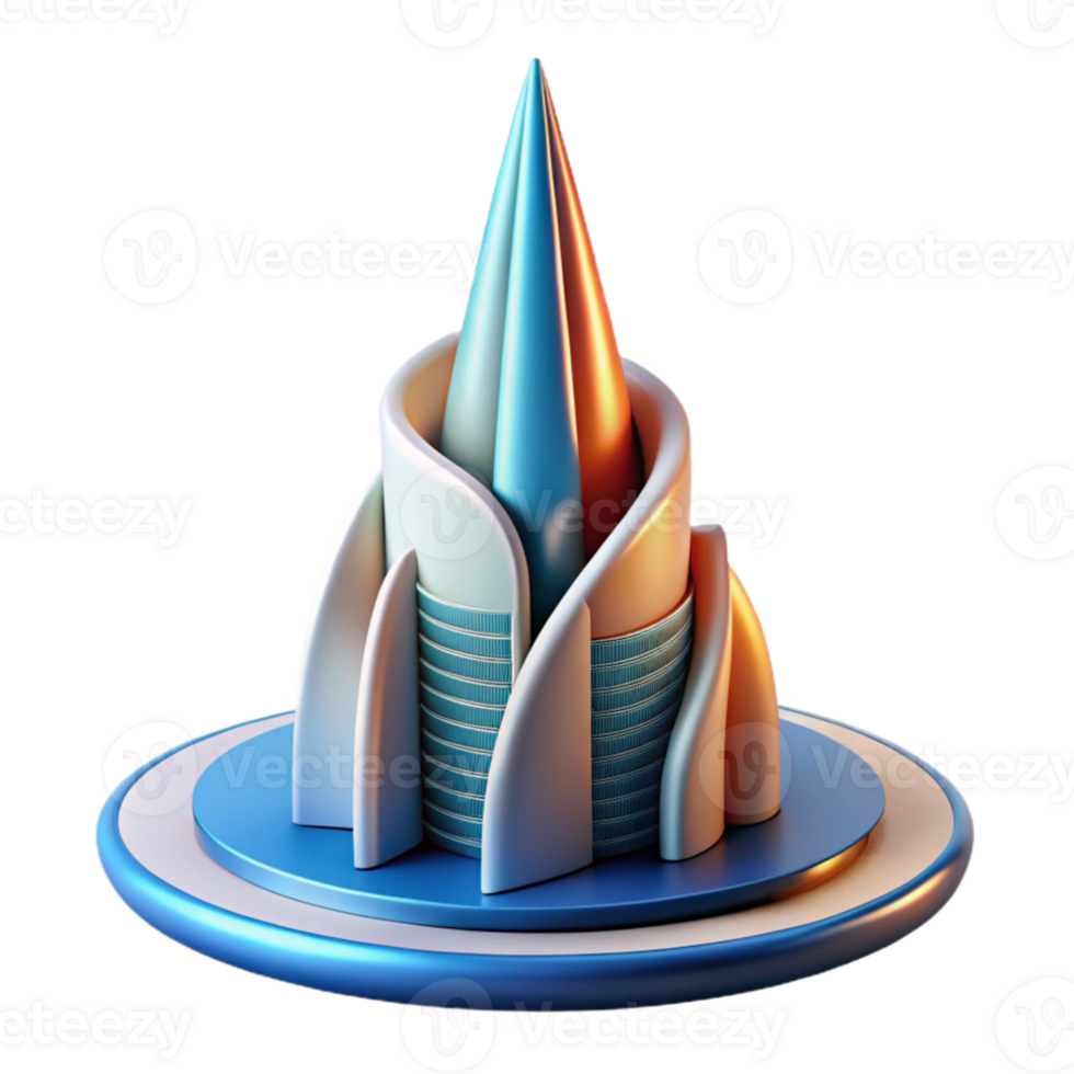 magnificent creative Conceptual skyscraper, abstract form, dynamic lines, futuristic design, minimalist aesthetic premium png