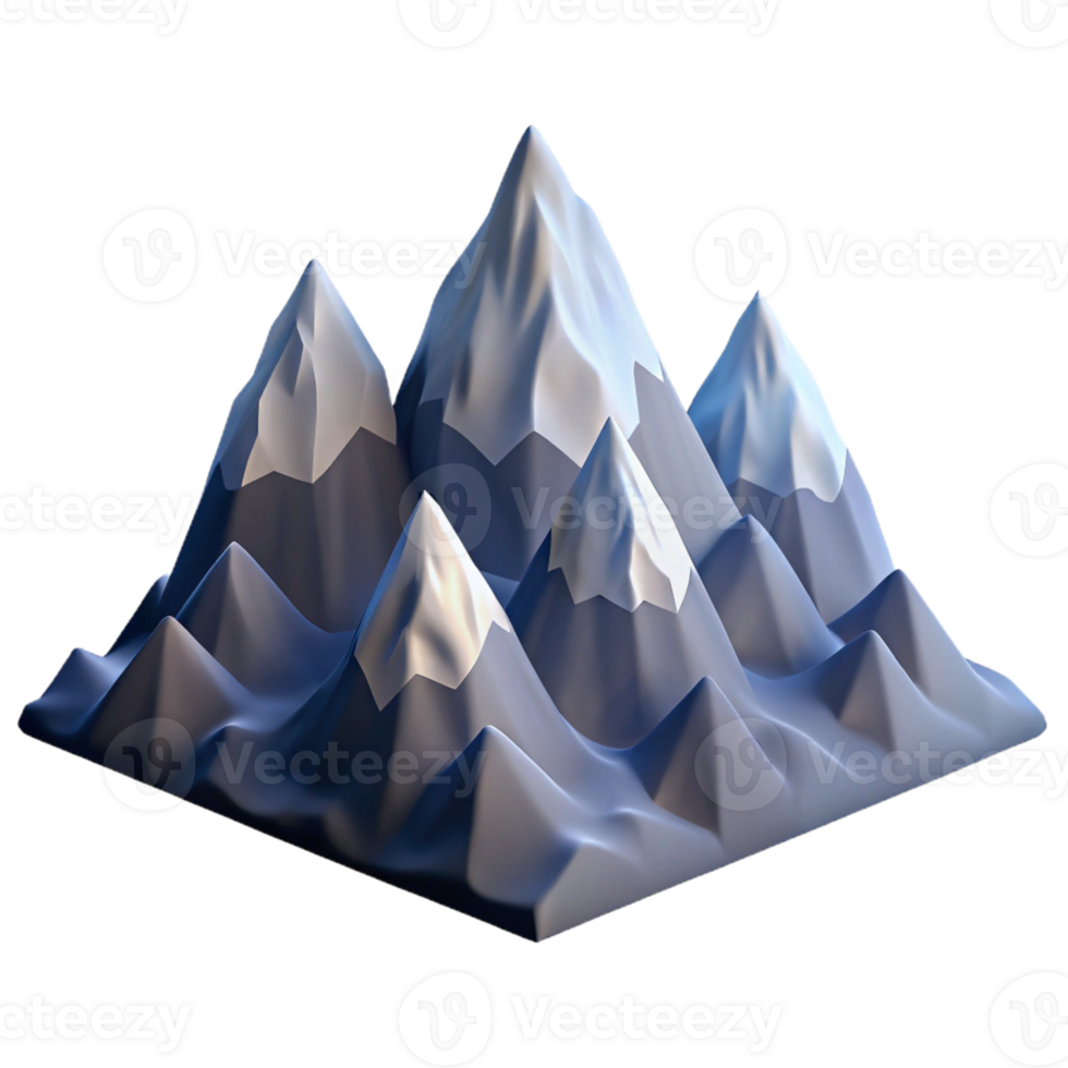 elegant minimalist A majestic mountain range, snow-capped peaks, dramatic lighting, realistic style, aerial view, original png