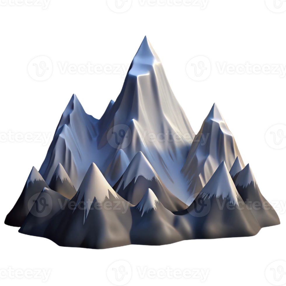 magnificent modern A majestic mountain range, snow-capped peaks, dramatic lighting, realistic style, aerial view, 4K png