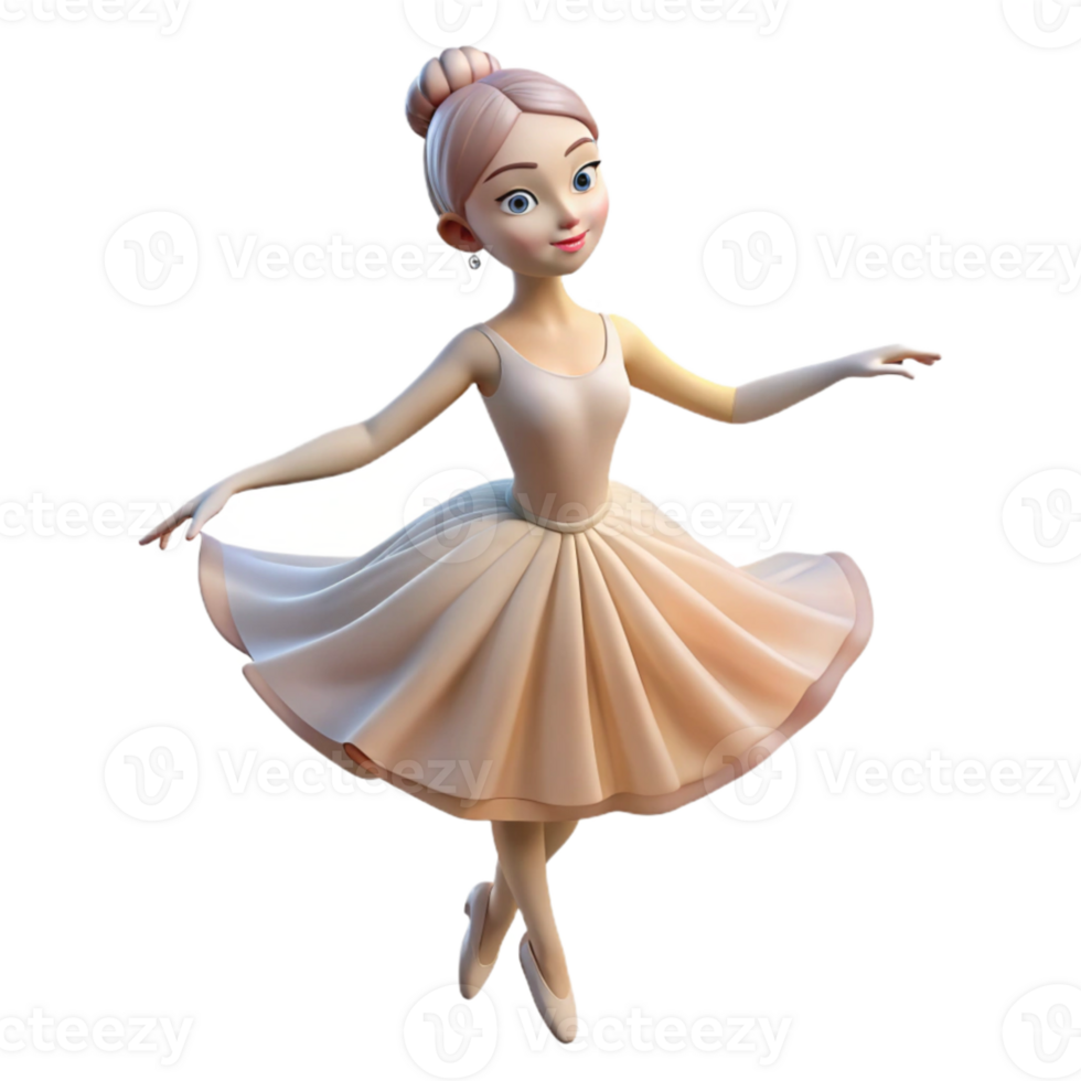 serene modern Portrait of a graceful ballerina with flowing tulle and delicate features, lit by soft stage lighting, in an Art Deco style high quality png