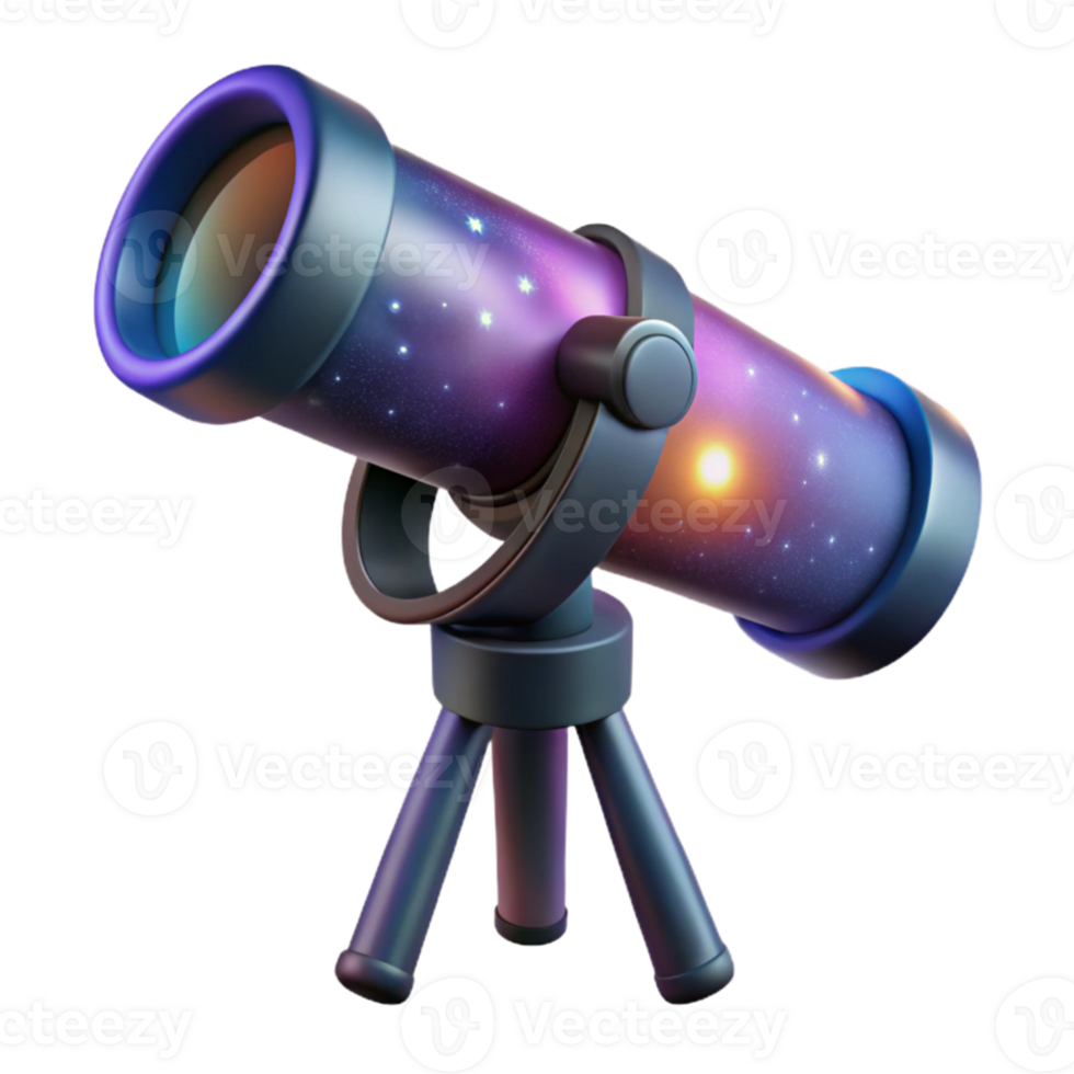 serene classic A telescope observing a nebula, dark background with colorful nebula, astronomical photography style high resolution png