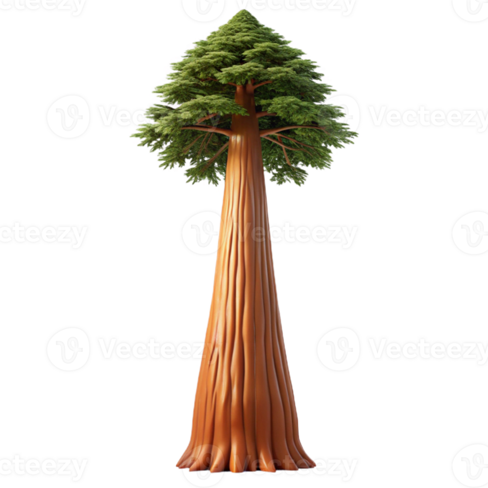extraordinary traditional A giant sequoia tree reaching towards the sky, majestic lighting, realistic rendering detailed png