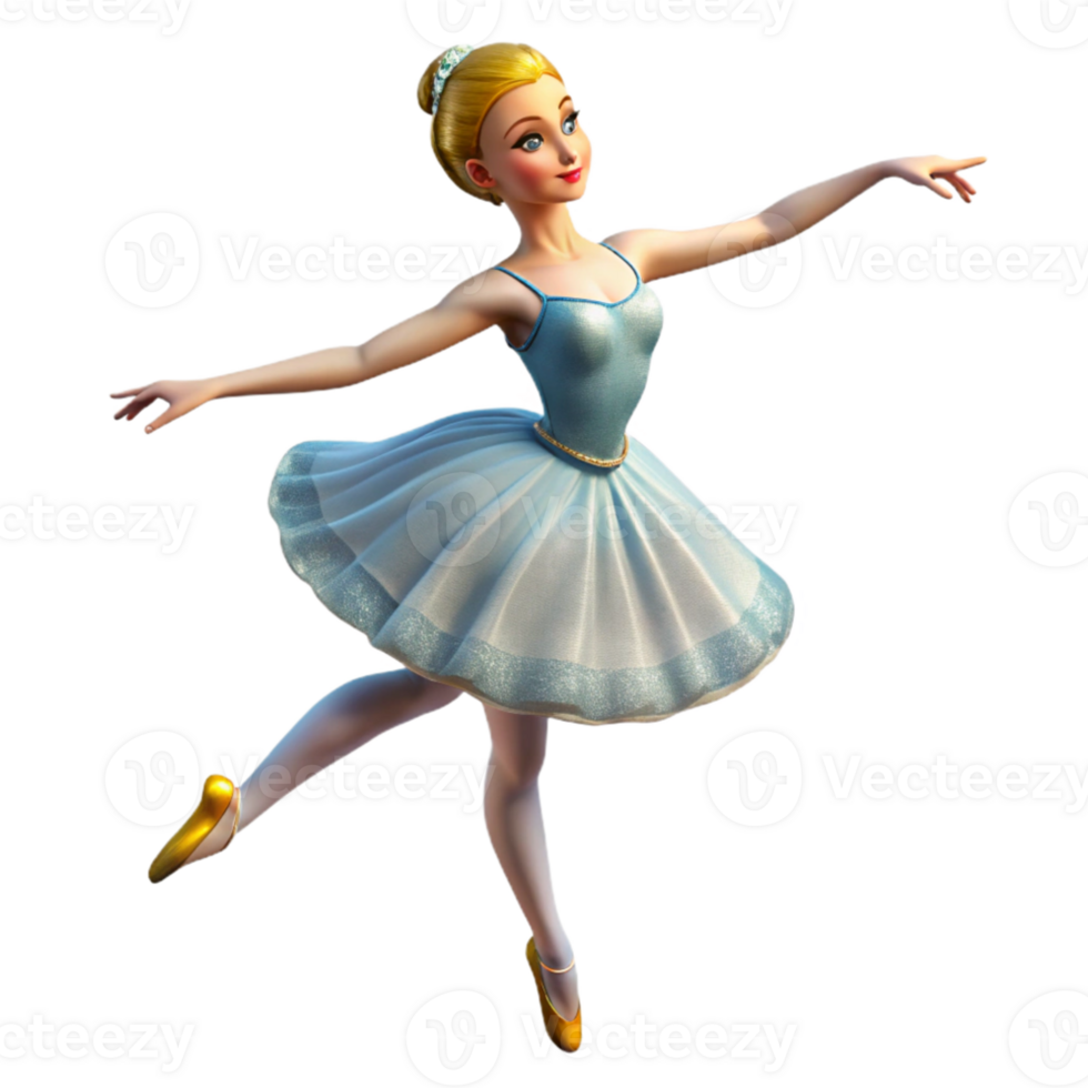beautiful modern Portrait of a graceful ballerina with a delicate pose and flowing tulle skirt. Soft, theatrical lighting. Style Impressionist painting original png