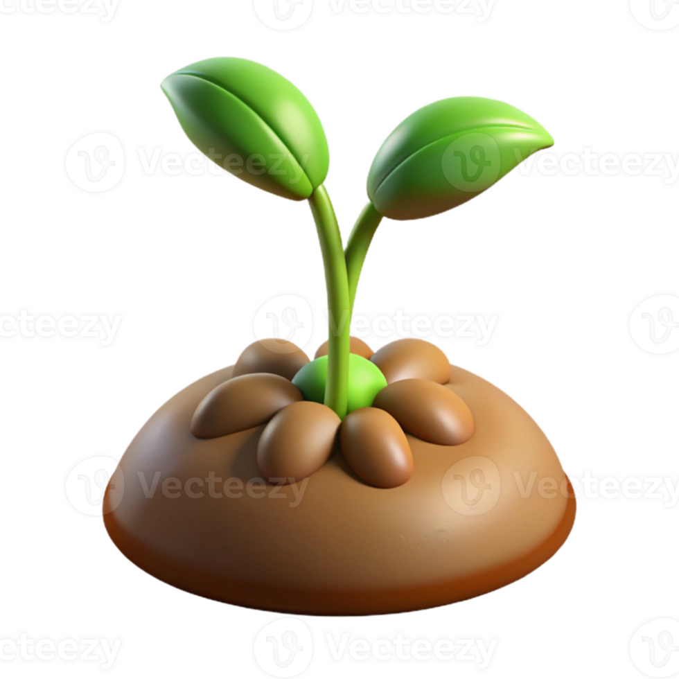 extraordinary modern A sprouting seed pushing through the soil, delicate details, new life and growth, macro photography original png