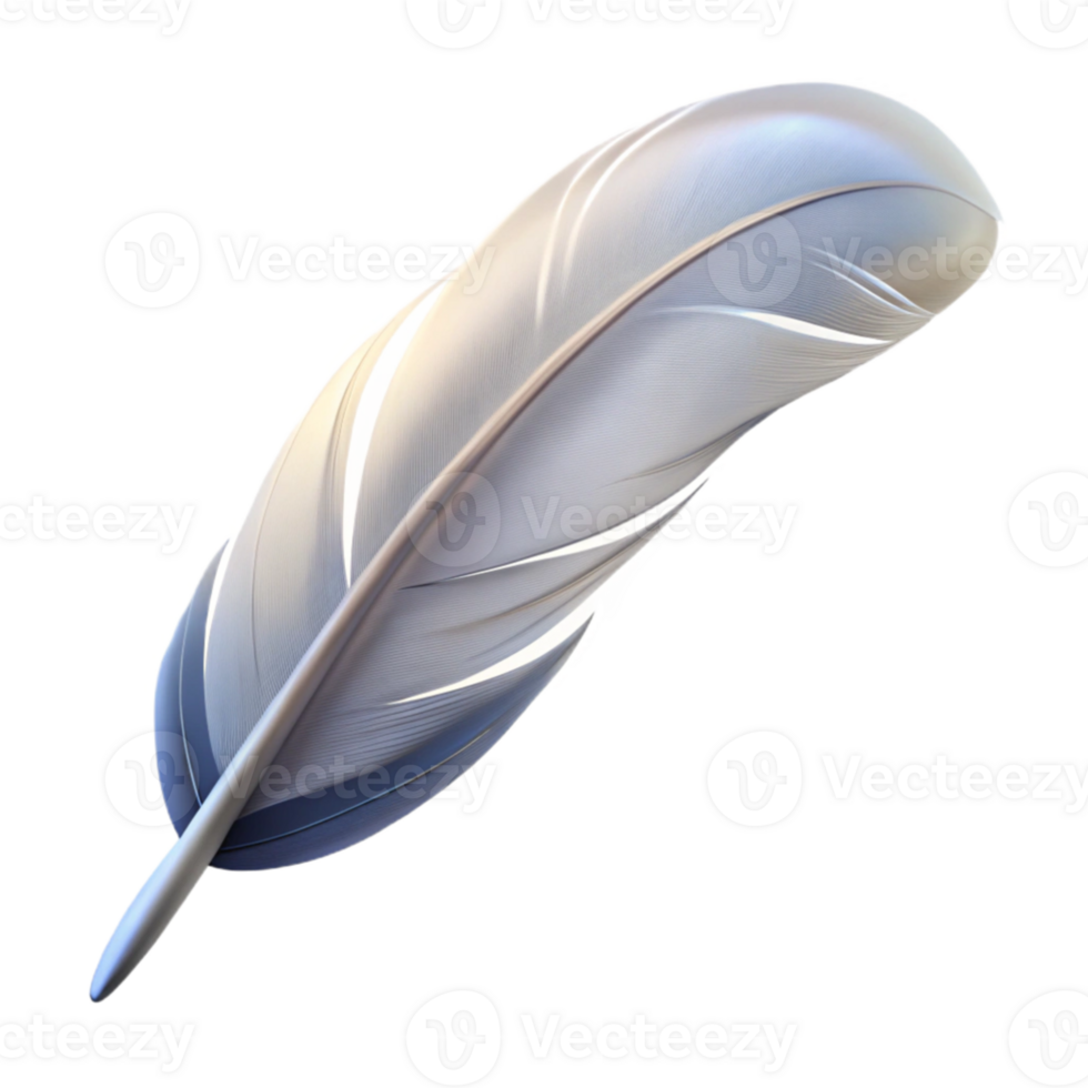 impressive classic A single feather floating in the air, delicate and weightless, soft lighting high resolution png