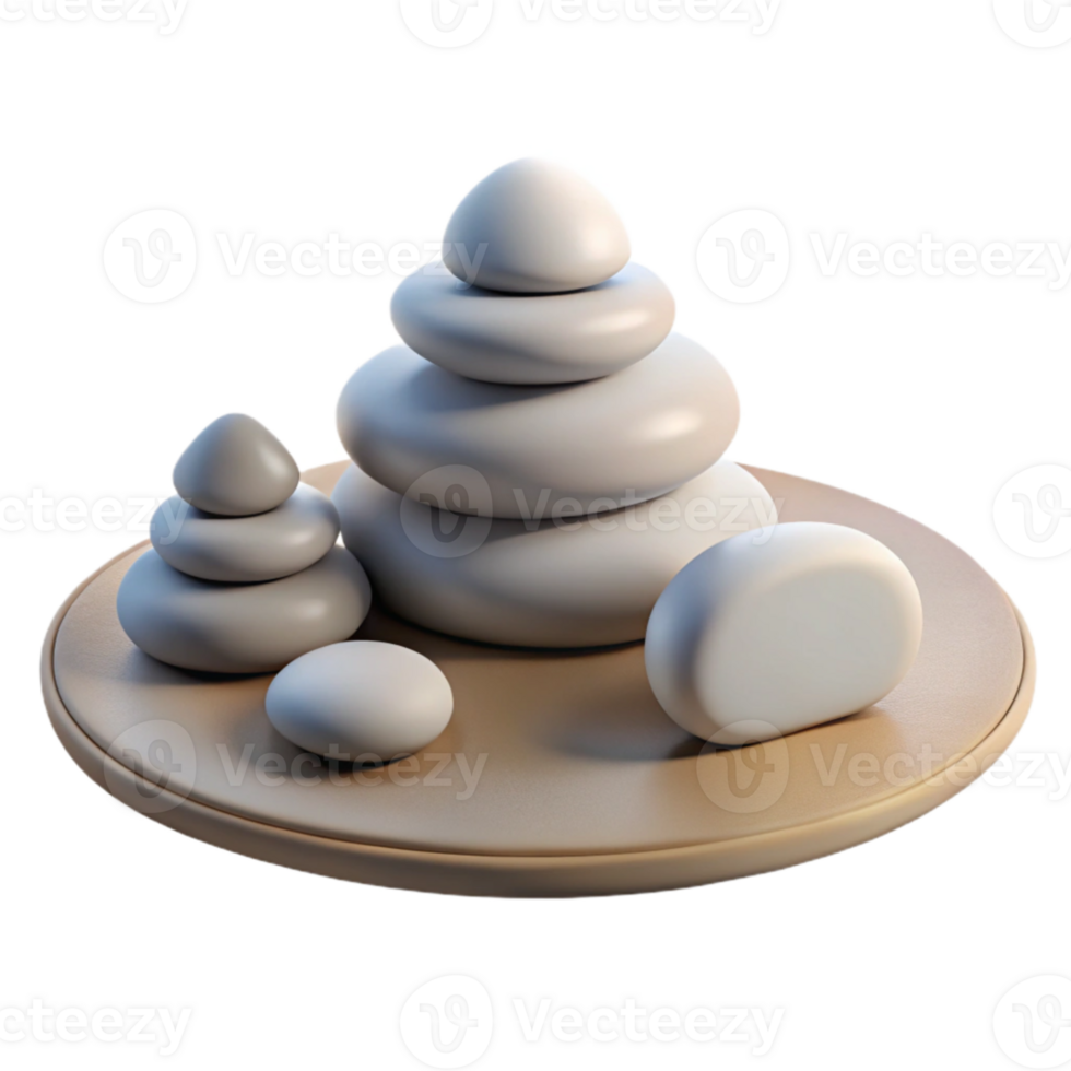 impressive abstract A group of pebbles arranged in a zen garden, minimalist composition, soft lighting professional png