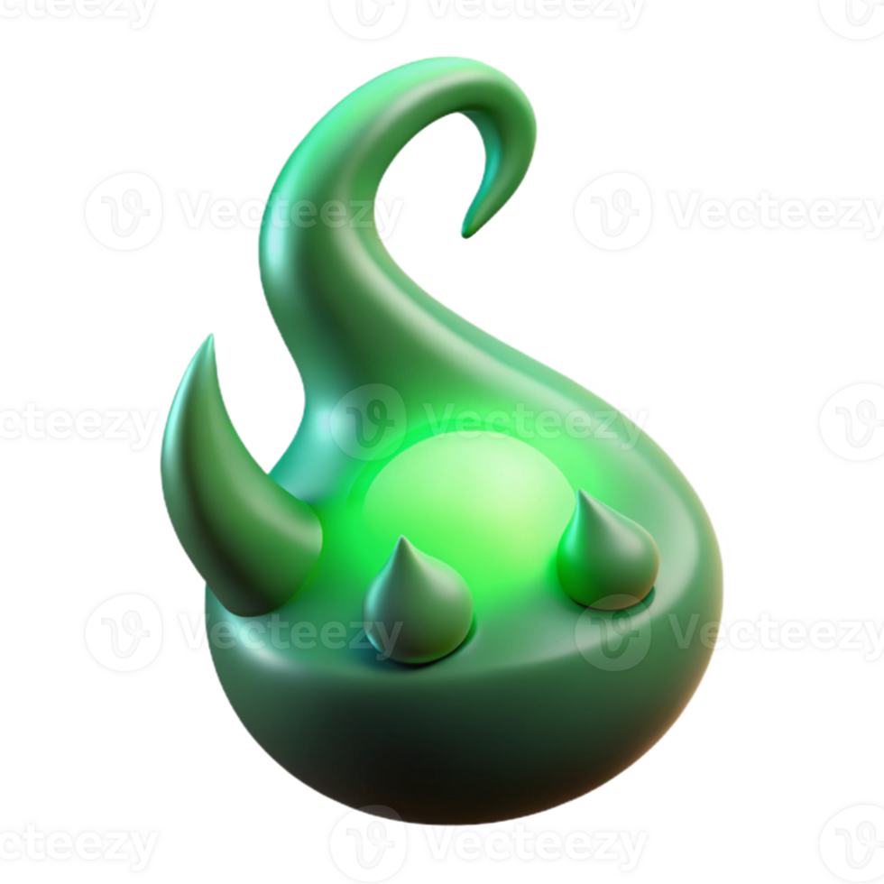 impressive rustic A mysterious will-o'-the-wisp, flickering with an eerie green light. Soft lighting, surreal style genuine png
