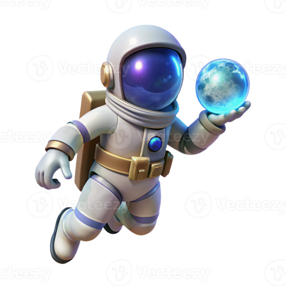 vibrant minimalist A lone astronaut floating in space, holding a glowing orb of energy, surrounded by distant nebulae, cosmic and ethereal lighting, space opera style professional png