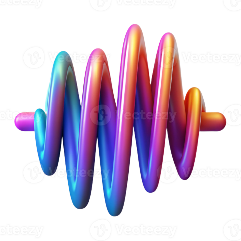 beautiful contemporary An abstract representation of sound waves rendered in vibrant, pulsating colors, synthwave style 4K png
