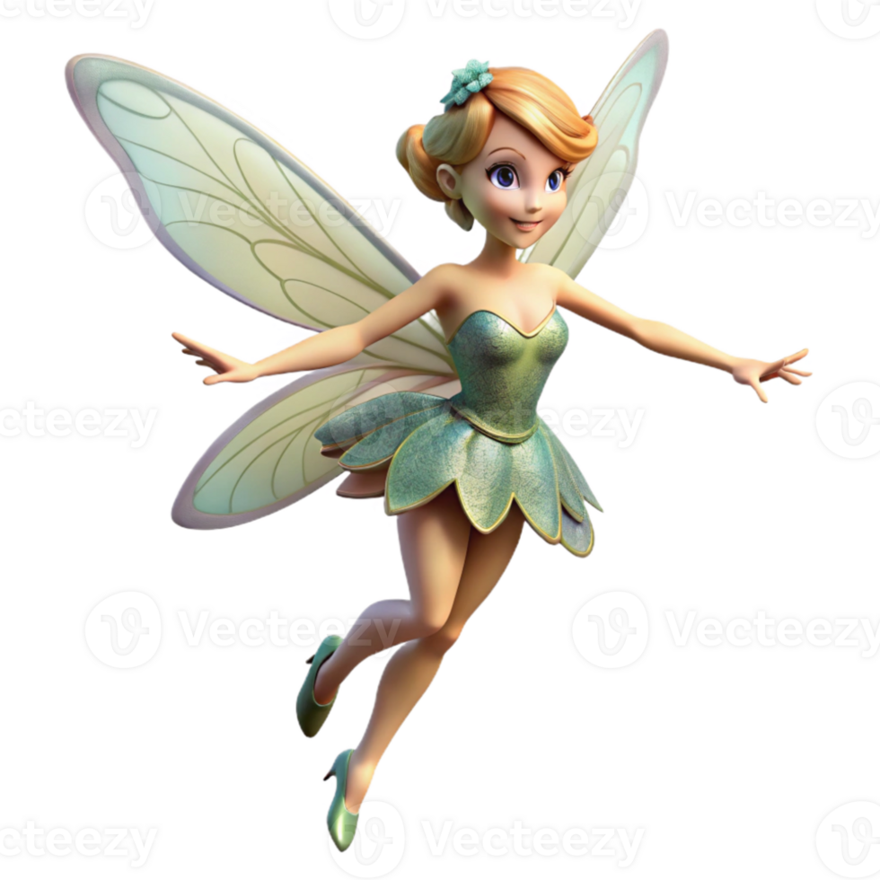 beautiful traditional A whimsical fairy with shimmering wings, dancing in a moonlit glade. Art Nouveau style professional png