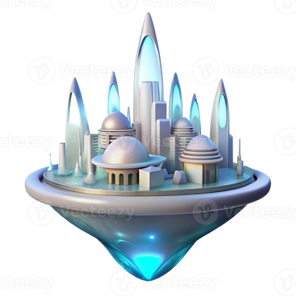 stunning modern A futuristic floating city, sleek white curves, bioluminescent glow, soft diffuse lighting, cinematic composition high resolution png