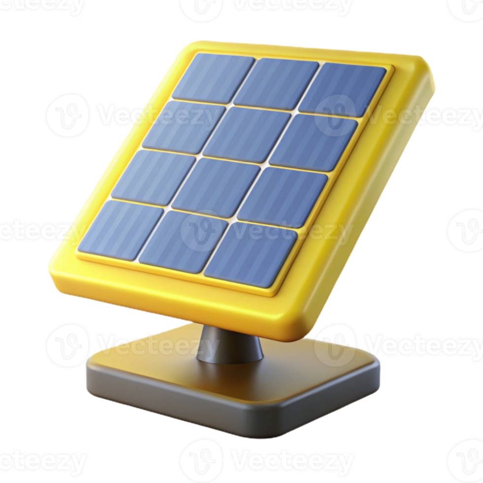 extraordinary rustic A solar panel absorbing sunlight, bright yellow lighting, environmental design style premium png