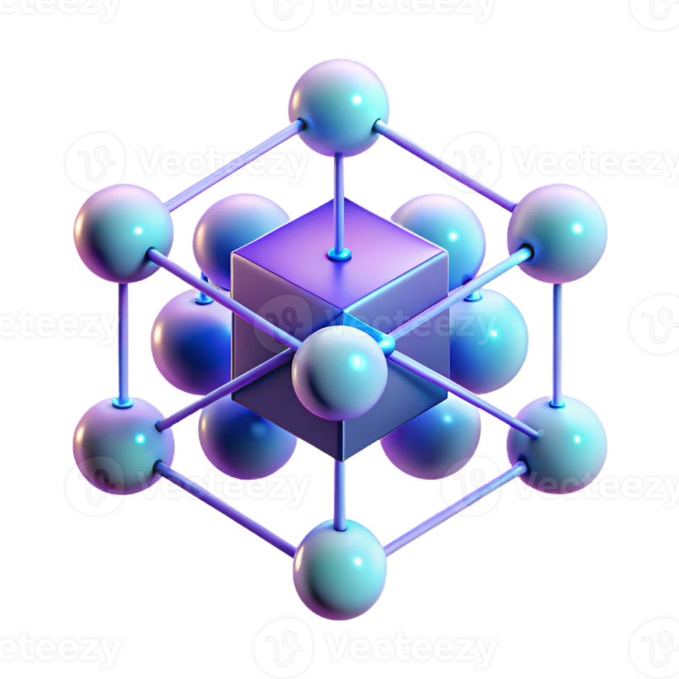 magnificent creative An abstract representation of data flow rendered in a network of glowing nodes and connections, cyberpunk style professional png