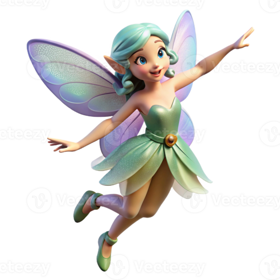 wonderful creative A whimsical fairy with shimmering wings, dancing in a moonlit glade. Art Nouveau style high quality png