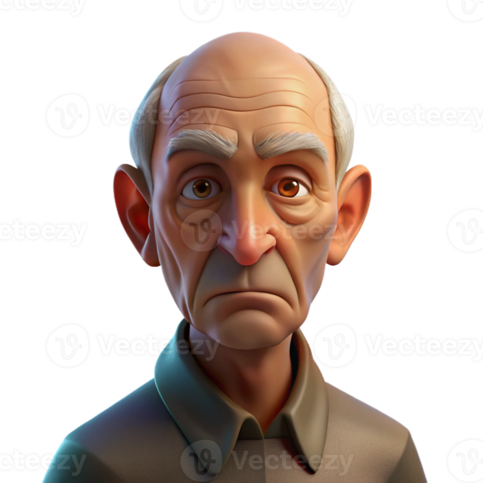 magnificent vintage Portrait of an elderly man with deep wrinkles and a thoughtful expression, illuminated by a single overhead light source, in the style of a Caravaggio chiaroscuro painting 4K png