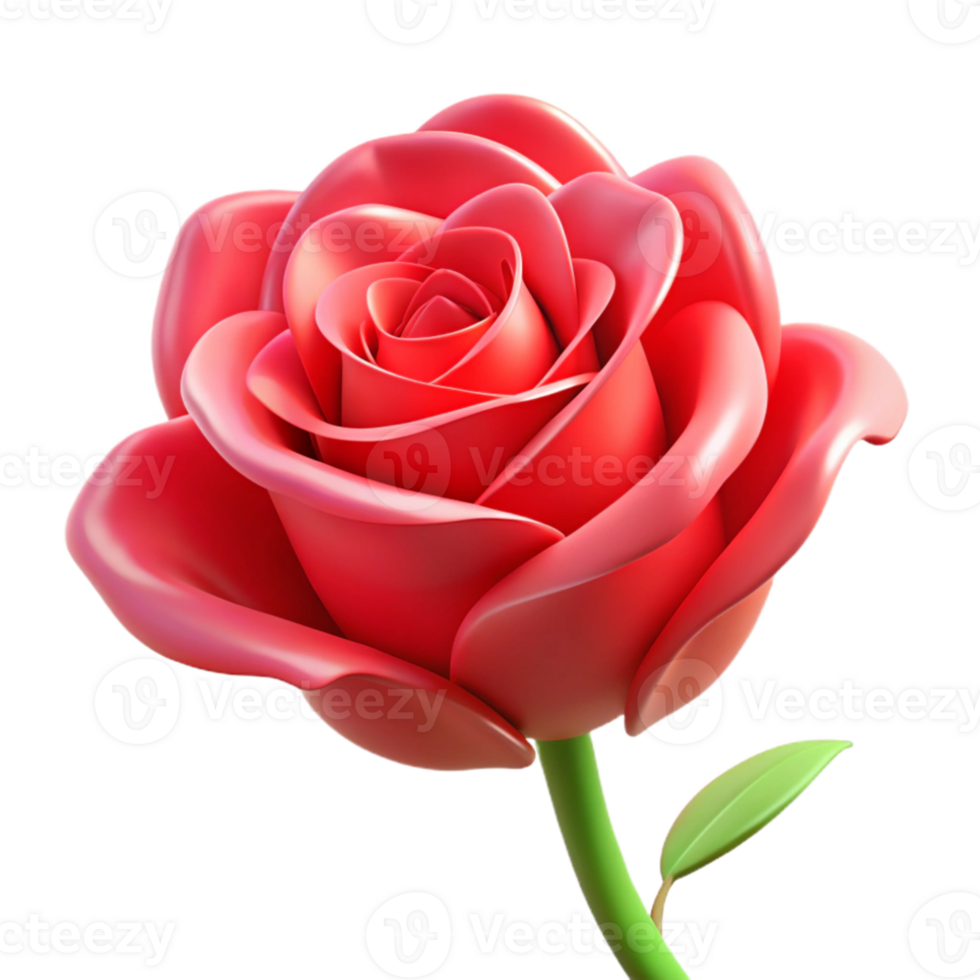 magnificent traditional A single, perfect rose, red petals, soft lighting, romantic style authentic png