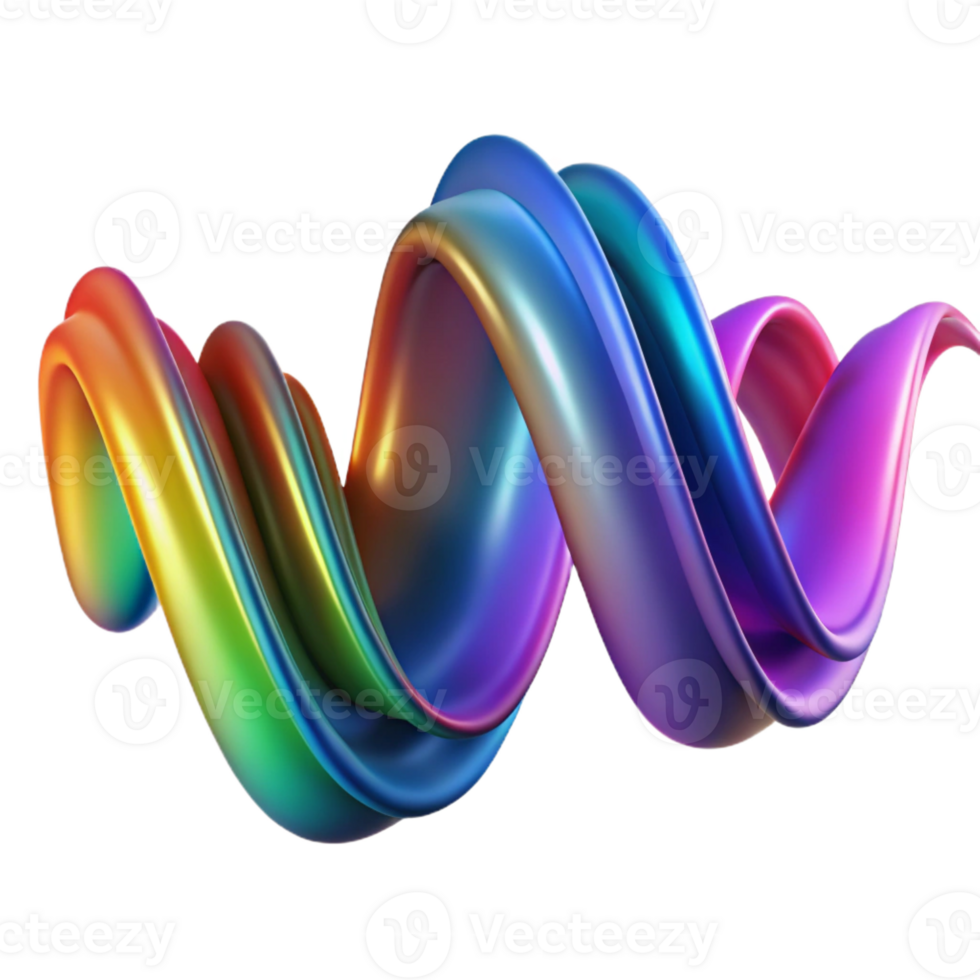 wonderful contemporary An abstract representation of sound waves, visualized as undulating ribbons of color, with a dynamic lighting scheme and a smooth, glossy finish. Kinetic art style authentic png