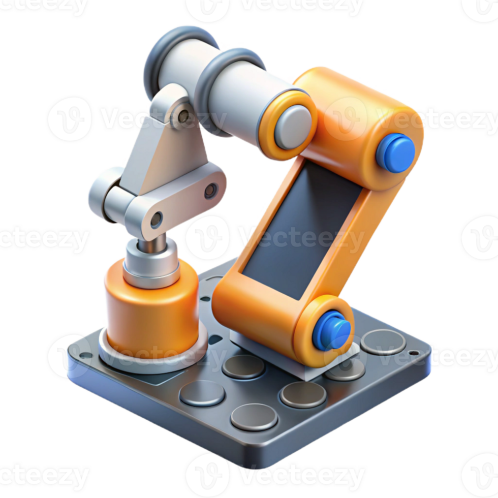 elegant classic A robotic arm assembling a microchip, precise movement, studio lighting, industrial robotics theme exclusive png