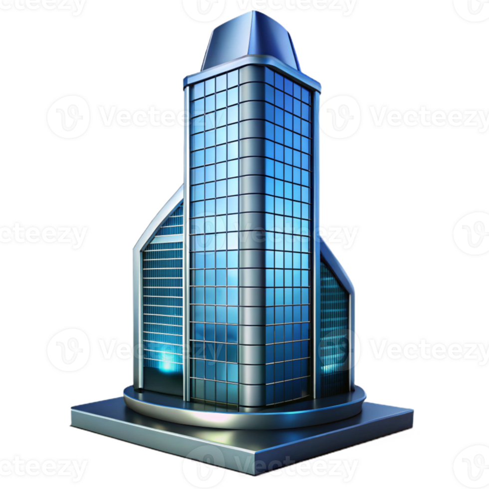 wonderful classic Modernist skyscraper, sleek glass and steel design, city skyline background, night lighting high resolution png