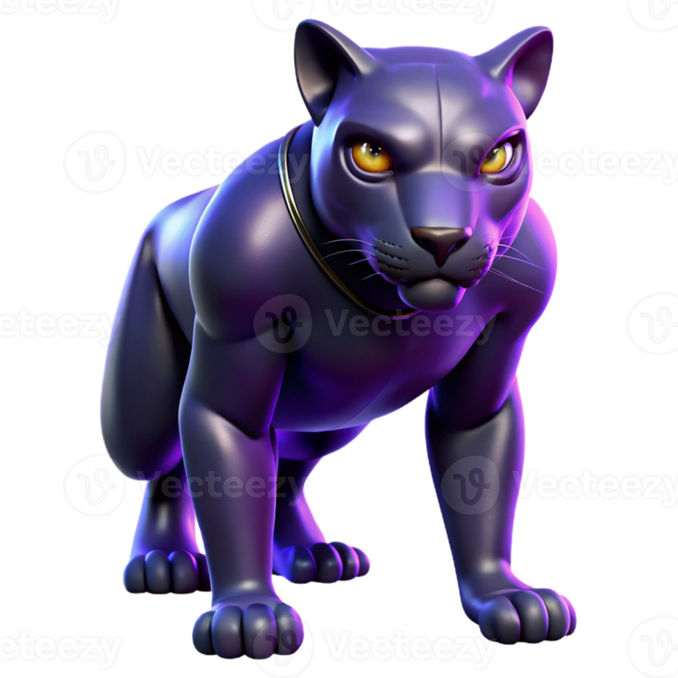 extraordinary vintage A stealthy, panther superhero with shadowy fur, glowing violet eyes, blending into the darkness, low-key lighting, noir style high quality png
