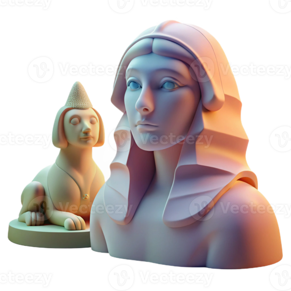 beautiful classic A mysterious sphinx with the body of a lion and the head of a woman, gazing enigmatically into the distance. Soft lighting, surreal style exclusive png