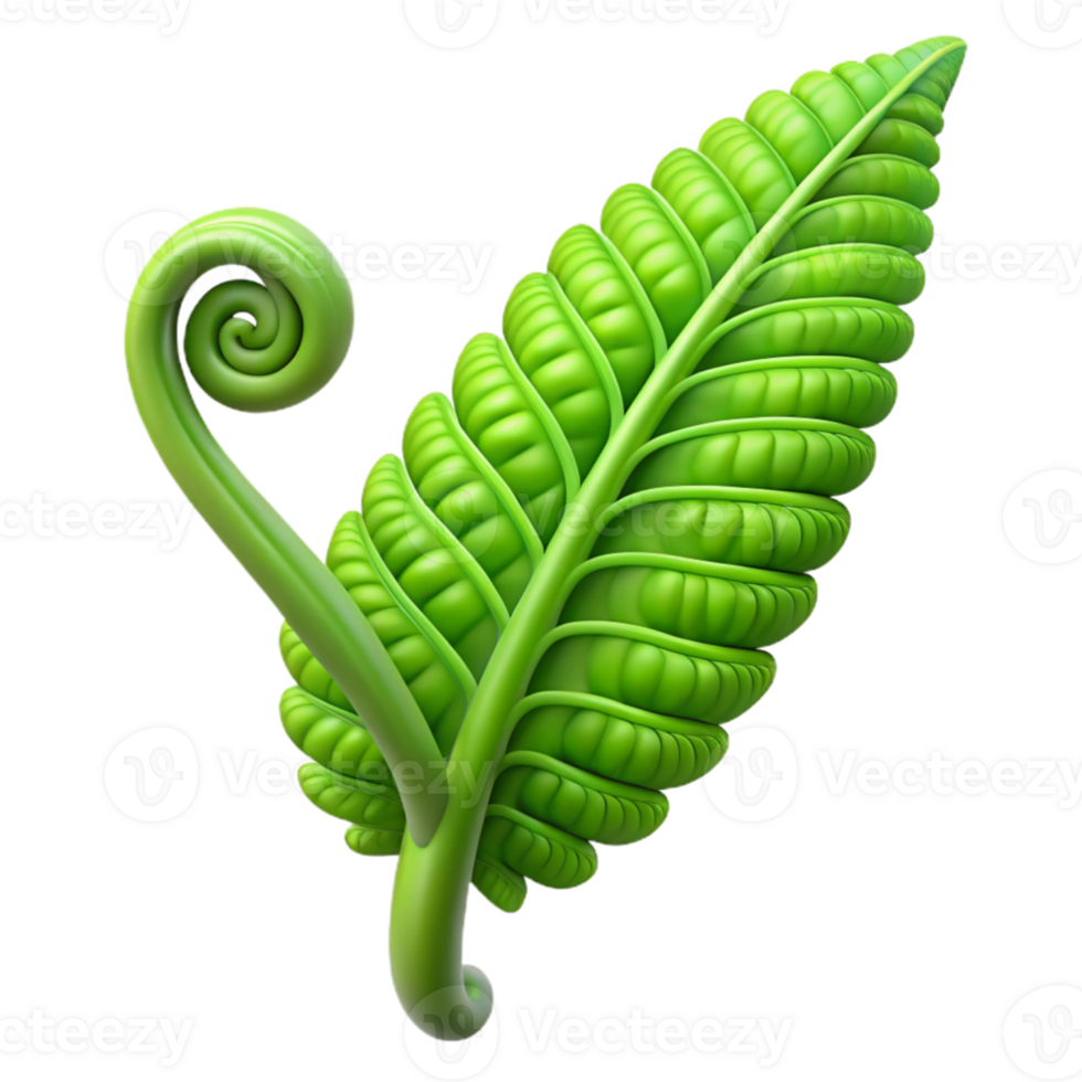 elegant rustic A lush green fern frond unfurling, intricate details, soft lighting, macro photography original png