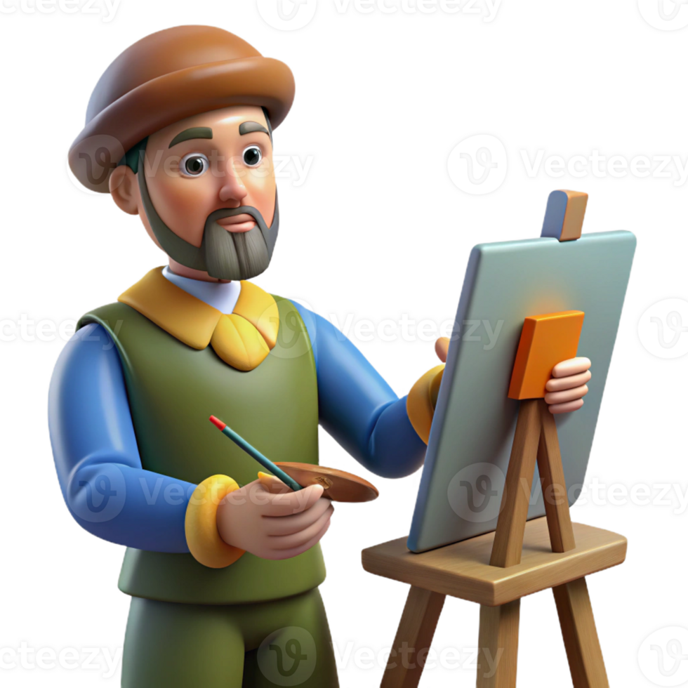 extraordinary minimalist A Renaissance artist paints a portrait in his studio, soft, north light, Renaissance painting style high quality png