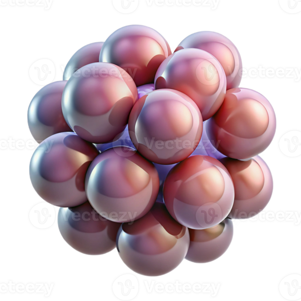 beautiful modern A cluster of translucent spheres, overlapping and interacting with each other, creating a sense of depth and complexity 4K png