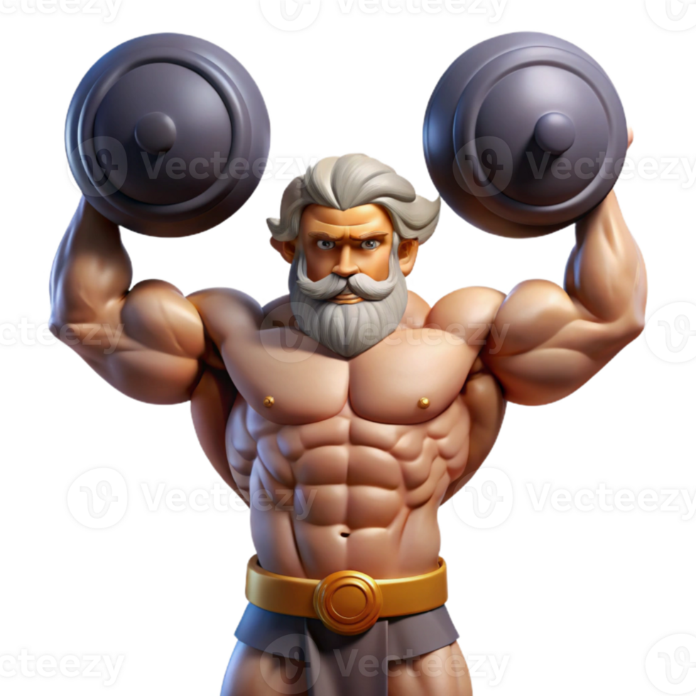 elegant creative A powerful titan holding up the heavens, straining under the weight. Dramatic lighting, muscular physique. Classical style high resolution png