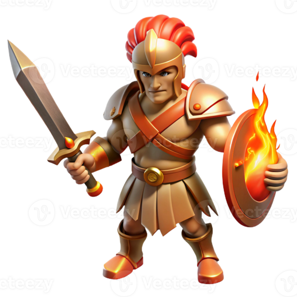 serene classic A fierce Ares with a bloodstained sword, leading an army, classical style, fiery lighting original png