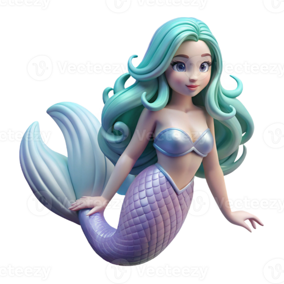 stunning creative An alluring siren, with scales that shimmer like opals, combing her long hair, Art Nouveau style, soft underwater lighting original png