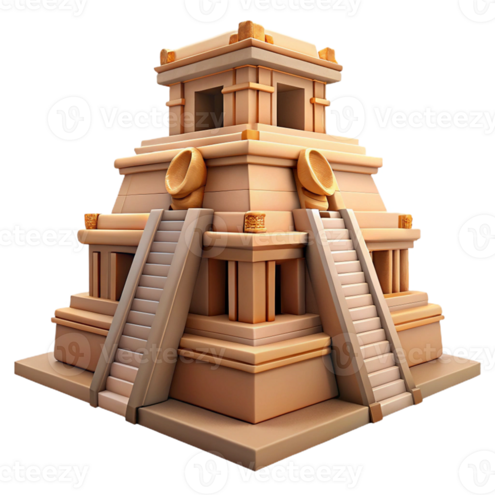 elegant traditional Mayan temple, intricate carvings, jungle setting, dappled sunlight, ancient architecture premium png