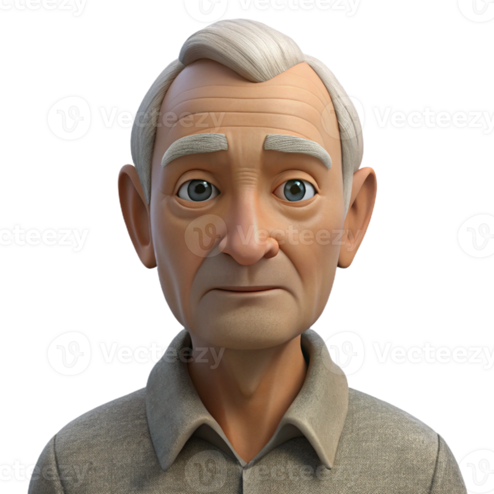 impressive vintage Portrait of an elderly man with a weathered face and kind eyes, wearing a simple linen shirt. Soft, natural lighting. Style charcoal sketch genuine png