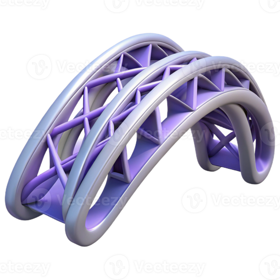 wonderful artistic Parametric bridge design, flowing curves, intricate geometry, futuristic engineering, urban landscape genuine png
