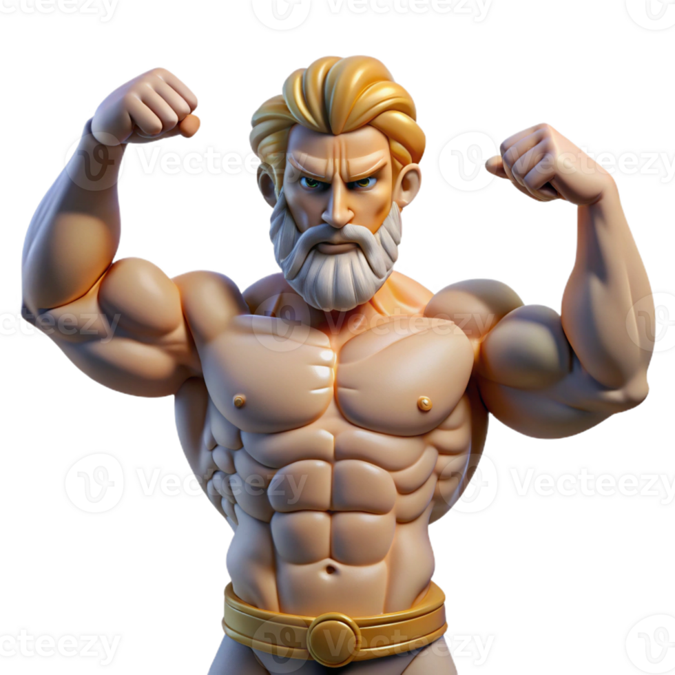 dramatic contemporary A powerful titan holding up the sky, muscles straining, dramatic lighting from above. Classical Greek sculpture style high resolution png
