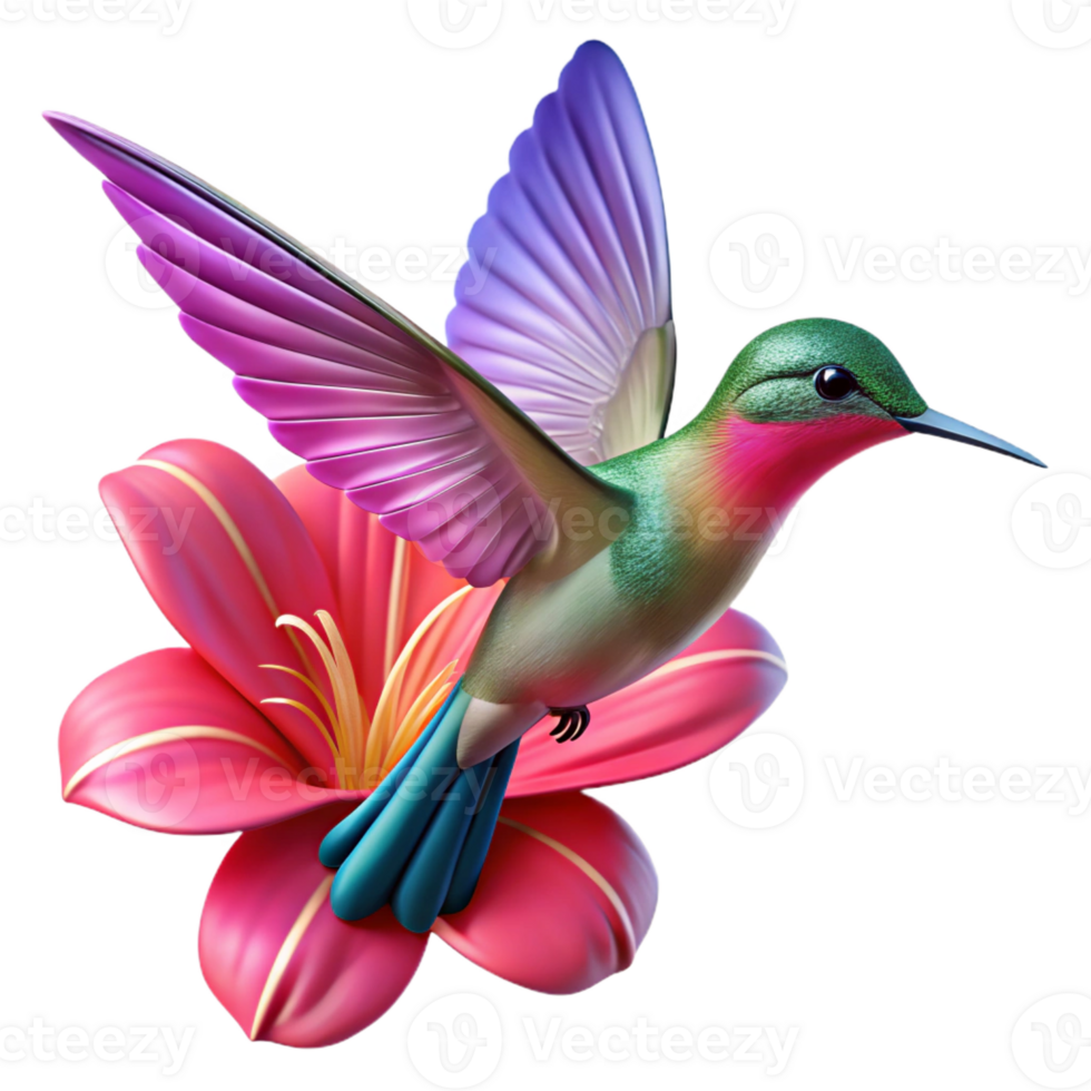 serene classic A hummingbird hovering near a vibrant fuchsia flower, motion blur on wings, bokeh effect, warm sunlight, photorealistic style, 4K png