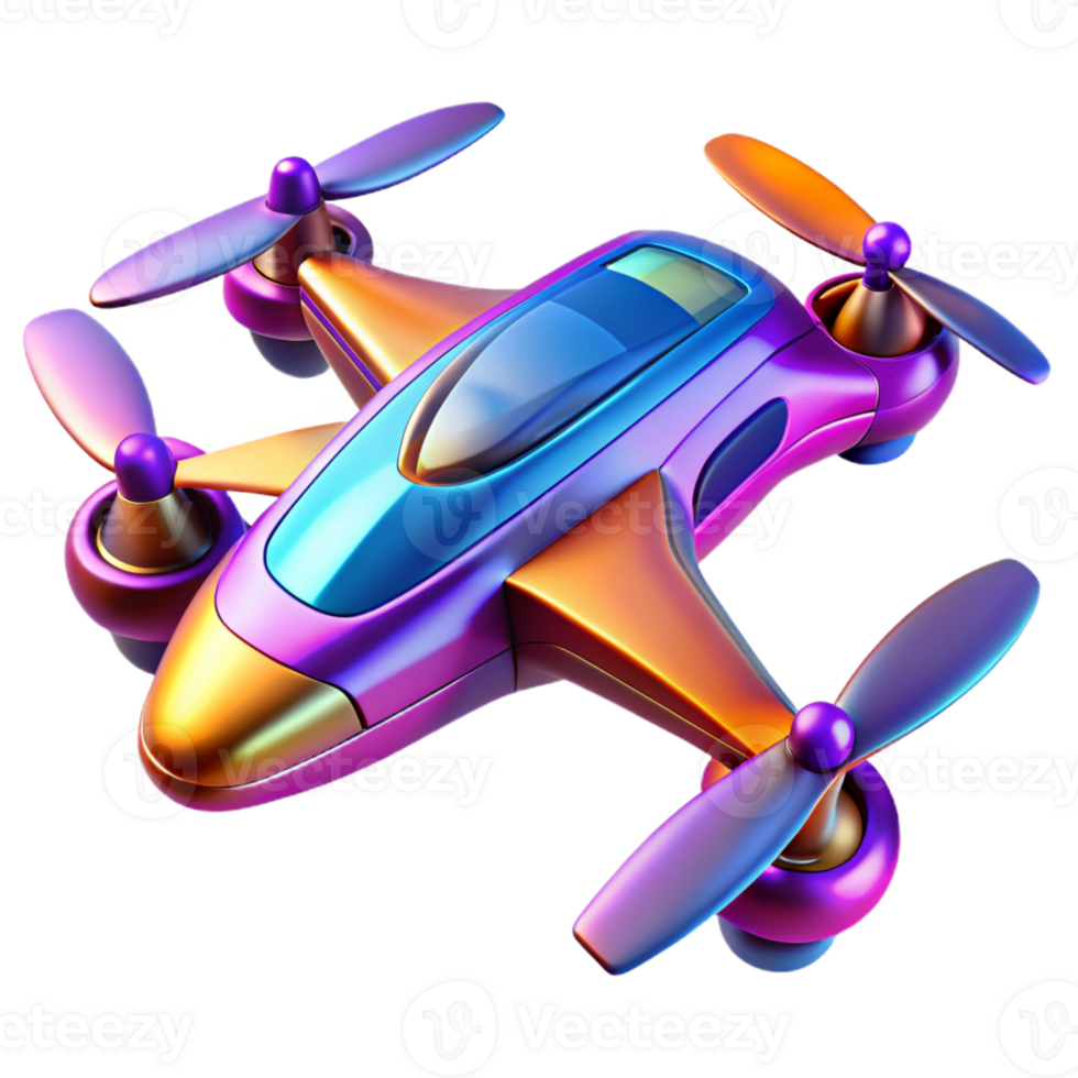 vibrant abstract A futuristic racing drone, sleek and aerodynamic, vibrant color scheme, motion blur, speed painting style 4K png