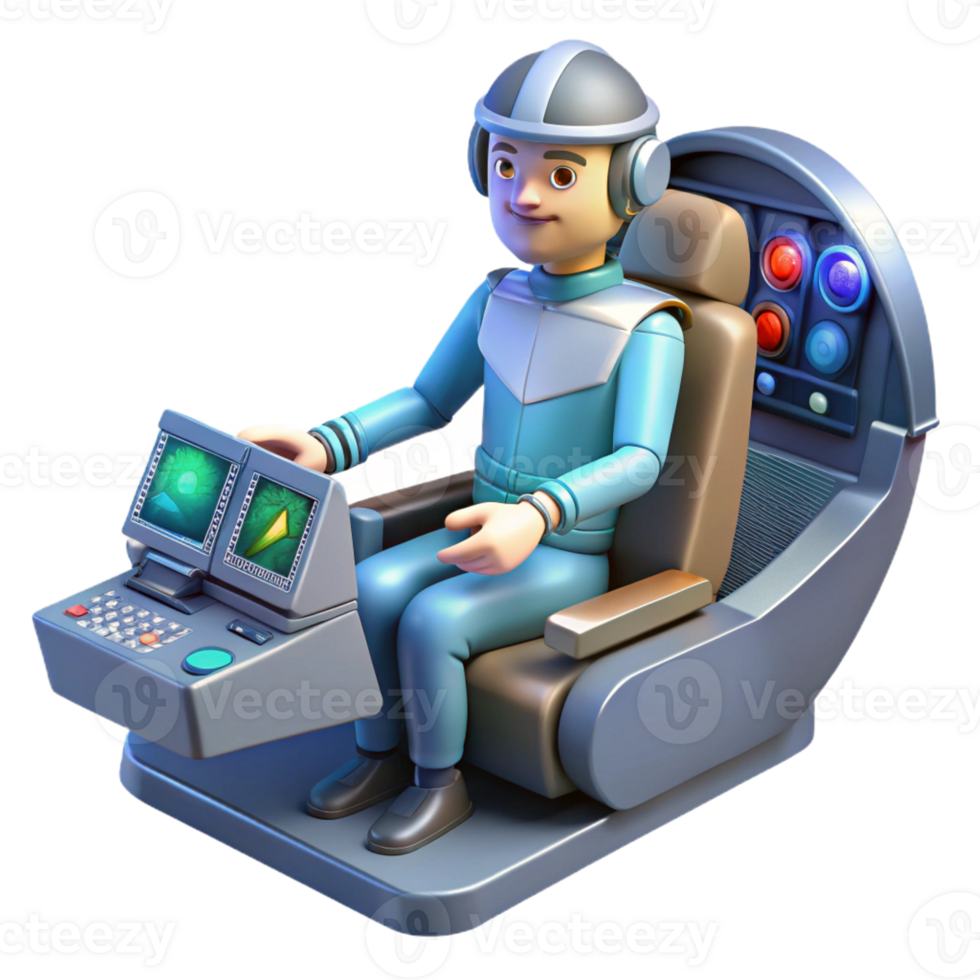 elegant vintage A spaceship cockpit with holographic controls and displays, pilot in the seat, realistic and detailed, technical illustration style exclusive png