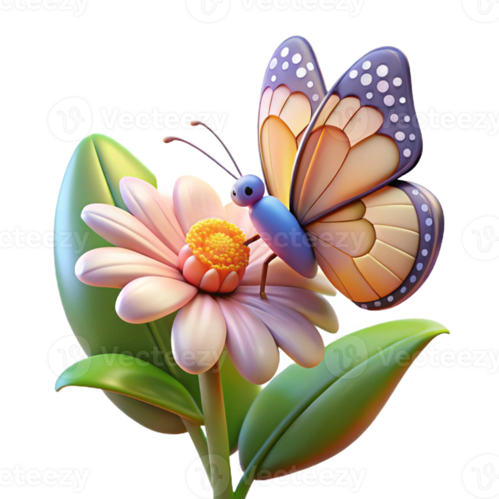 magnificent artistic A delicate butterfly resting on a flower, garden setting, soft sunlight, macro photography professional png