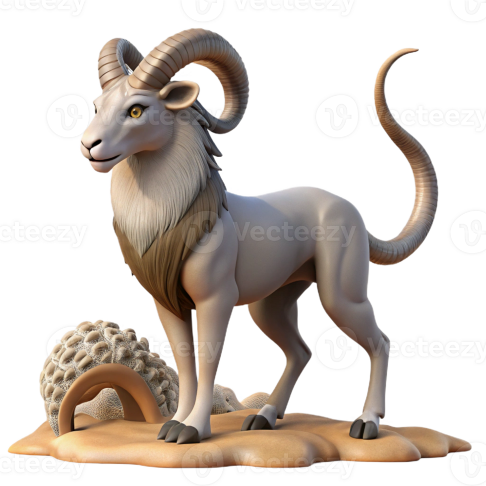 magnificent abstract A mysterious chimera, with the head of a lion, the body of a goat, and the tail of a serpent, standing in a desolate landscape, surrealist art style, harsh lighting detailed png