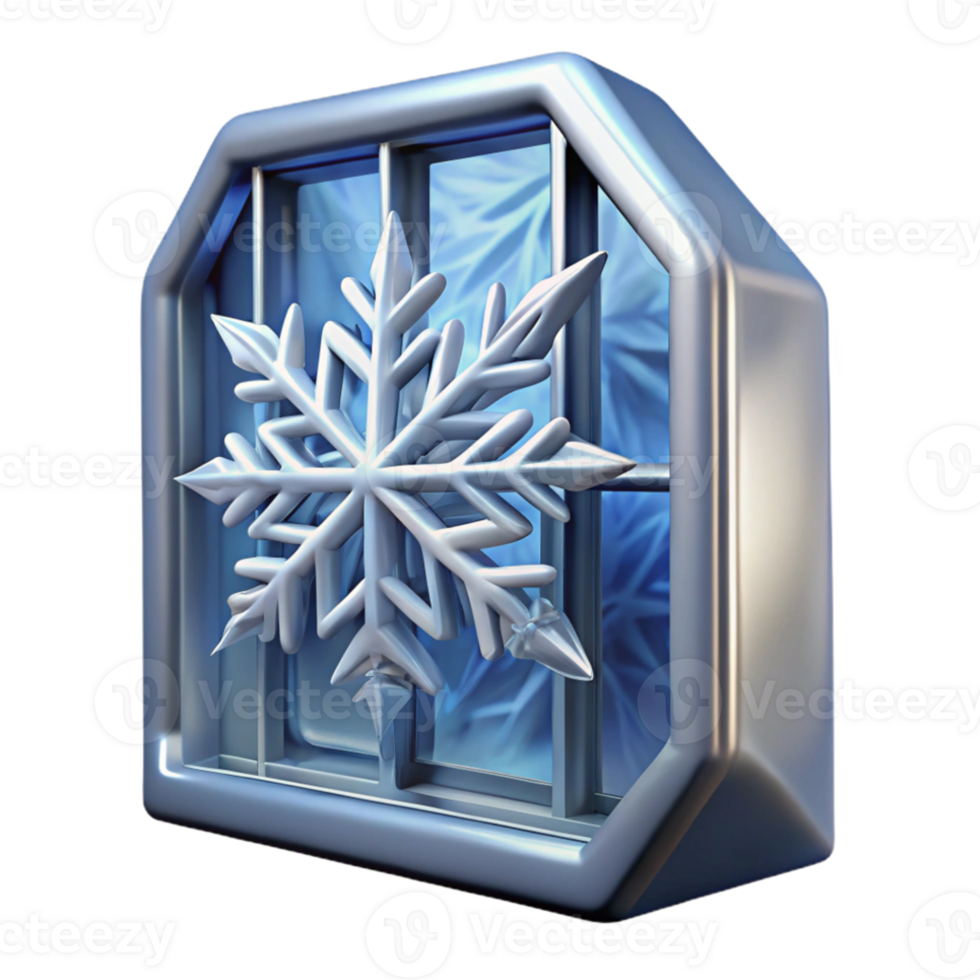 beautiful artistic A close-up of frost crystals on a windowpane, intricate patterns, wintery lighting high quality png