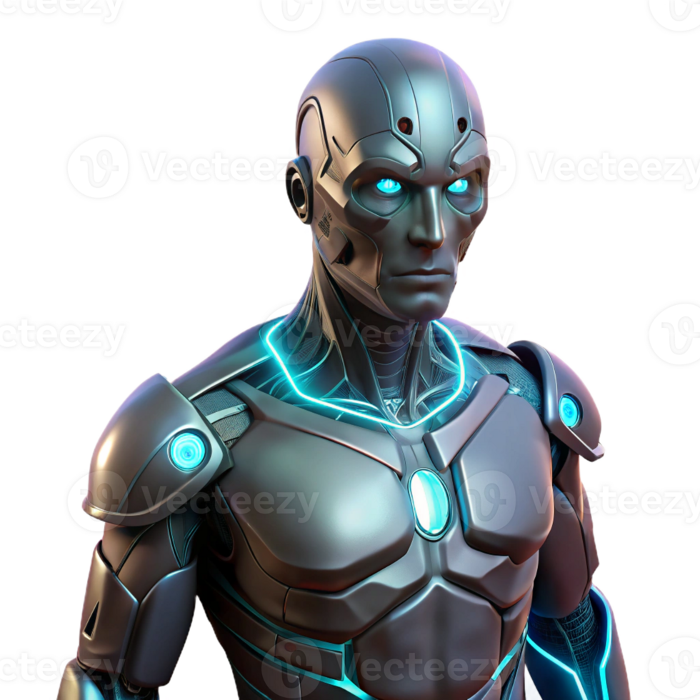 dramatic modern A cybernetically enhanced human with glowing implants, dark and gritty, cyberpunk style, dramatic lighting high resolution png