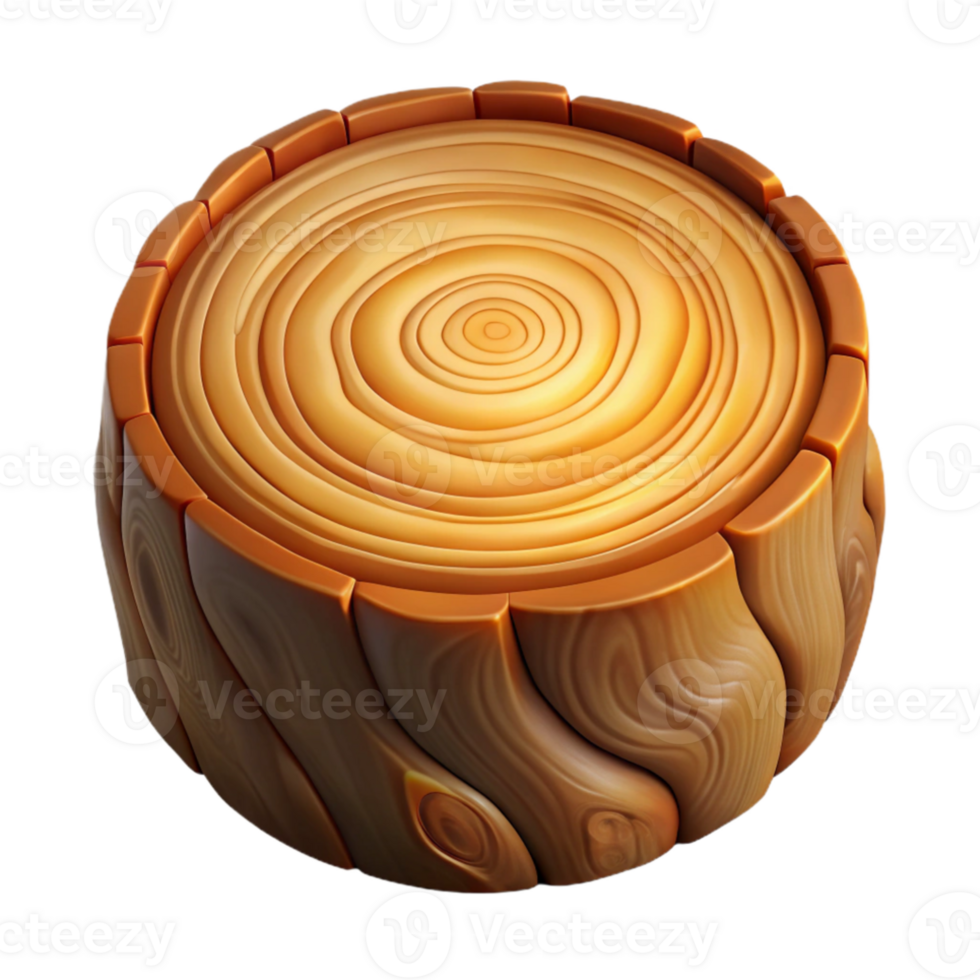 impressive vintage A cross-section of a tree trunk, showing growth rings, detailed textures, warm lighting exclusive png