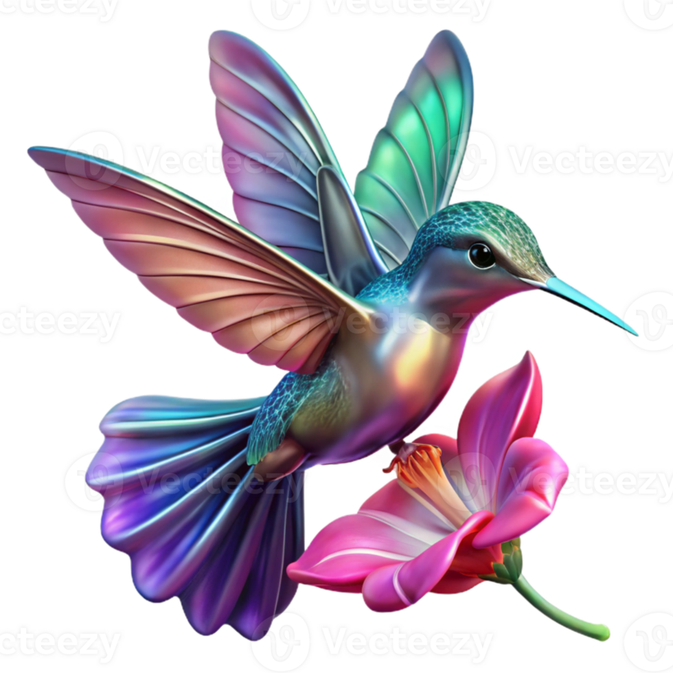 impressive rustic Close-up of a hummingbird hovering near a fuchsia flower, iridescent feathers shimmering, bokeh effect, vibrant colors, nature photography style premium png